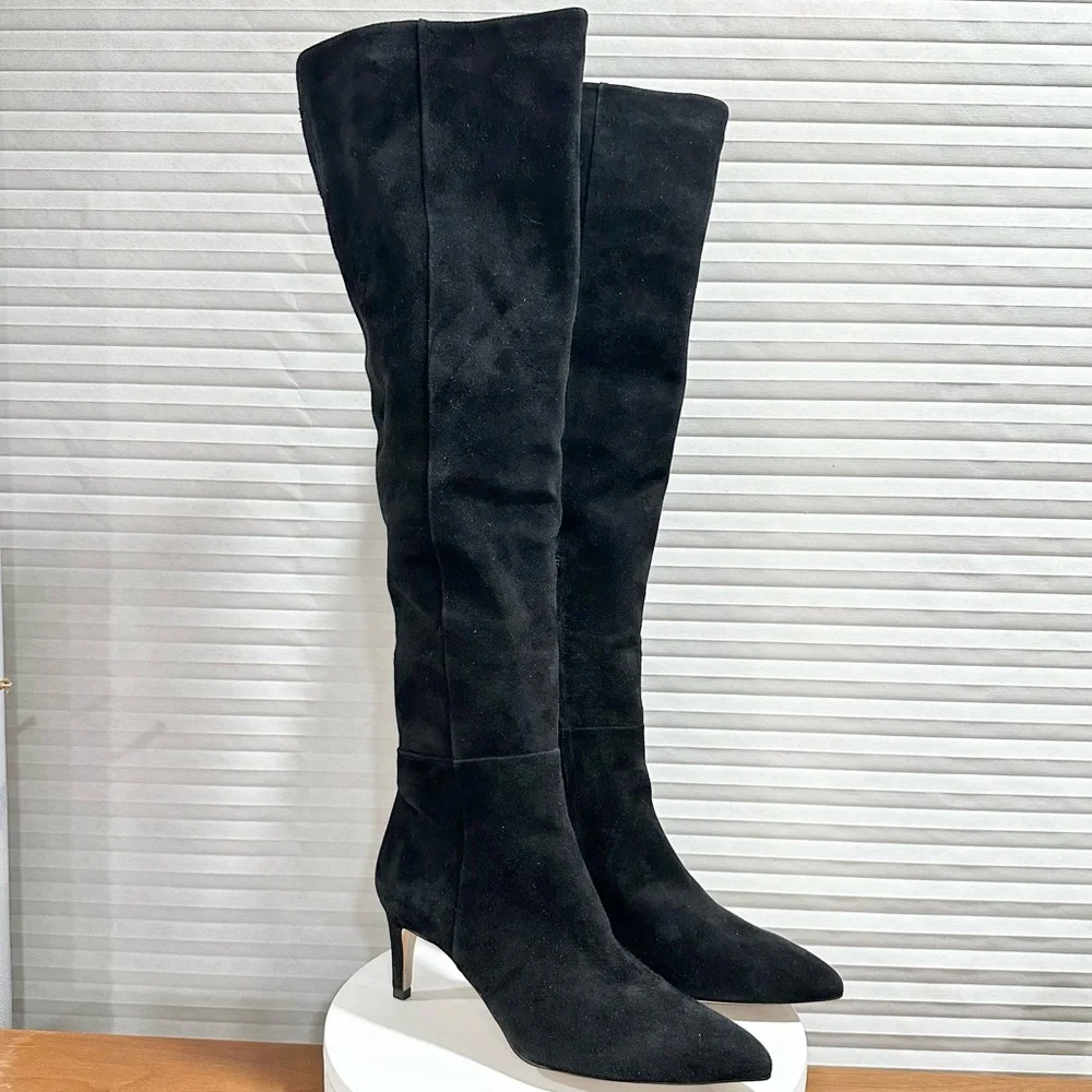 🌸SAM EDELMAN🌸 Ursula Suede Knee High Boots Black Size: 7.5